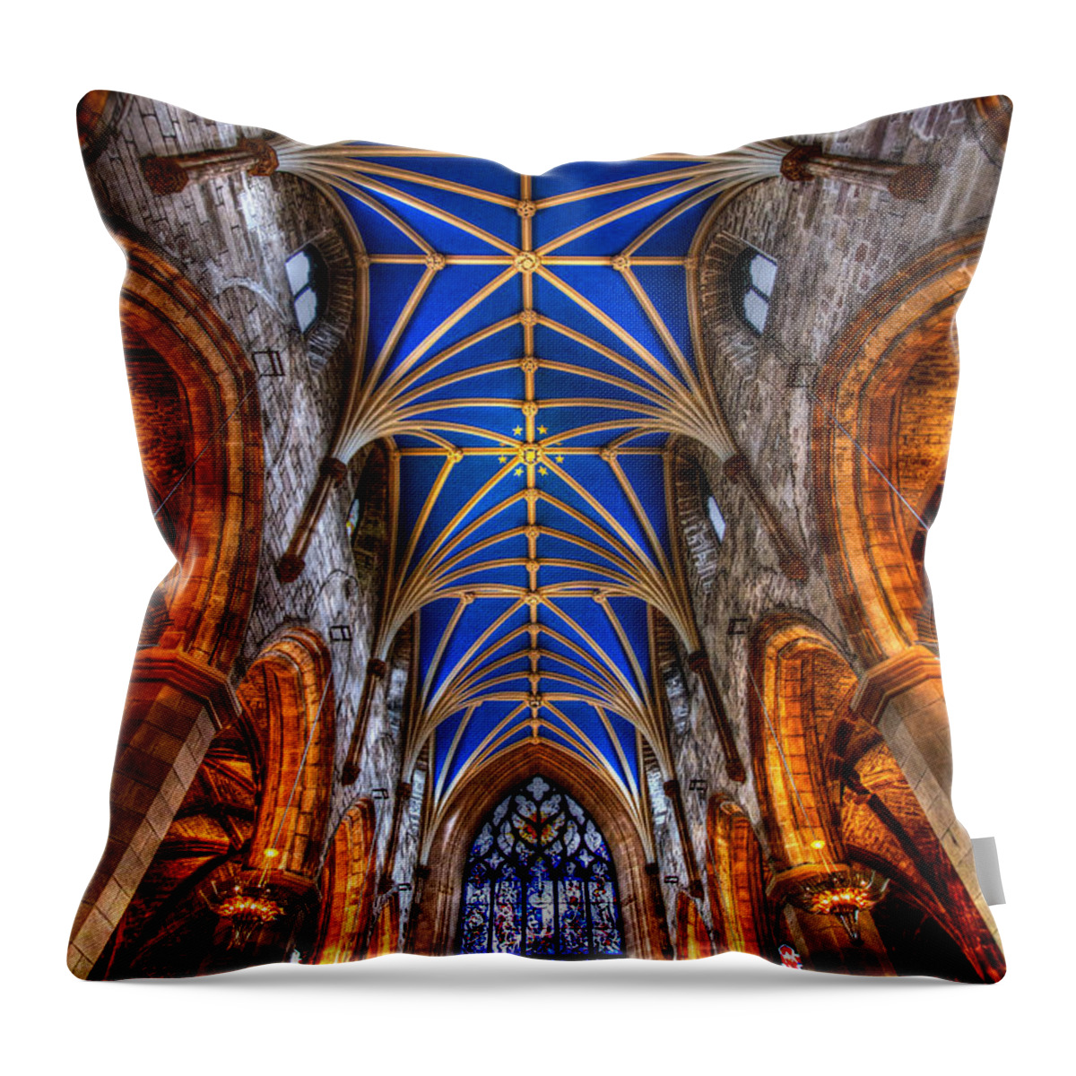 Edinburgh Throw Pillow featuring the photograph St Giles Cathedral Edinburgh by Jenny Setchell