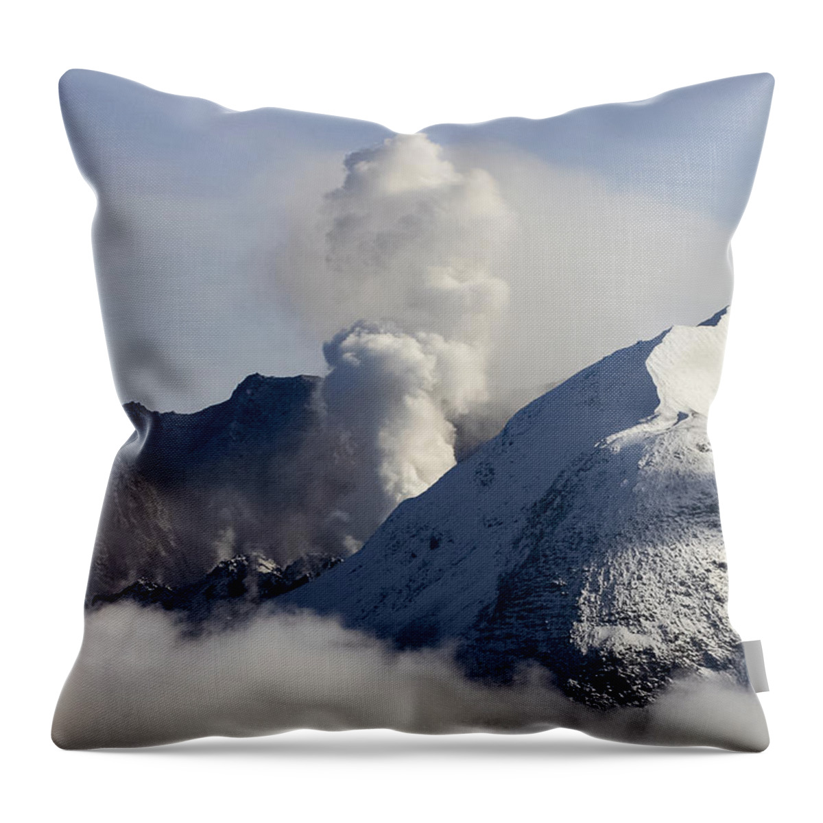 St Helens Rumble Throw Pillow featuring the photograph St Helens Rumble by Wes and Dotty Weber