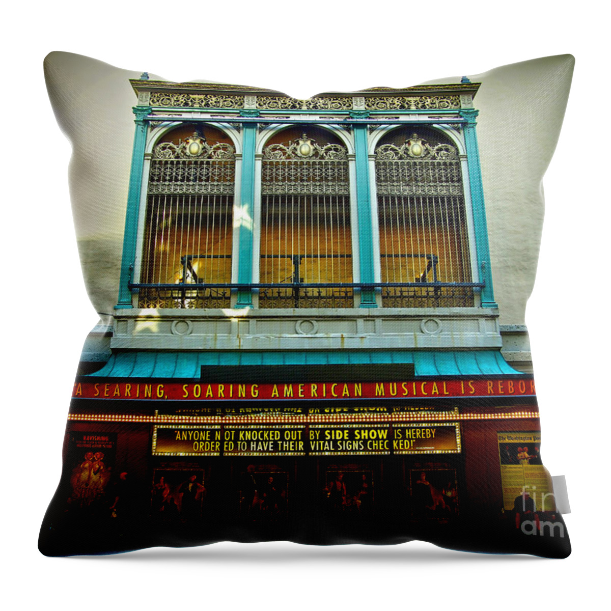 Broadway Throw Pillow featuring the photograph St. James Theatre Balcony by James Aiken
