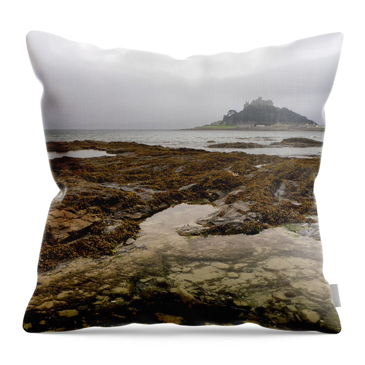Shirley Mitchell Throw Pillow featuring the photograph St Michael's Mount by Shirley Mitchell