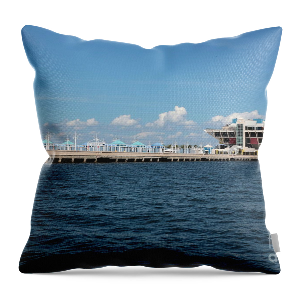 St Pete Throw Pillow featuring the photograph St Pete Pier by Carol Groenen
