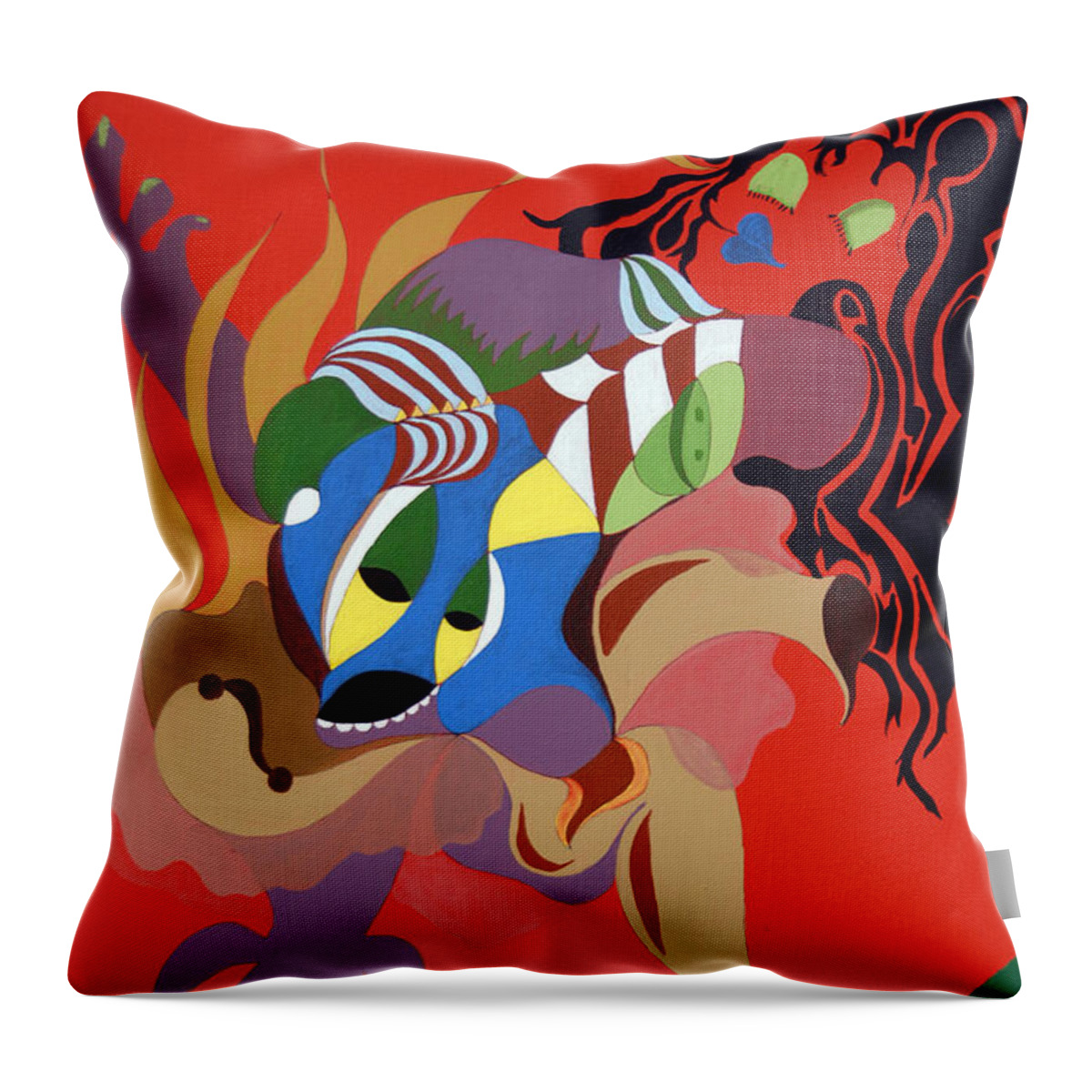 Dance Throw Pillow featuring the painting Stage Dancer by James Lavott