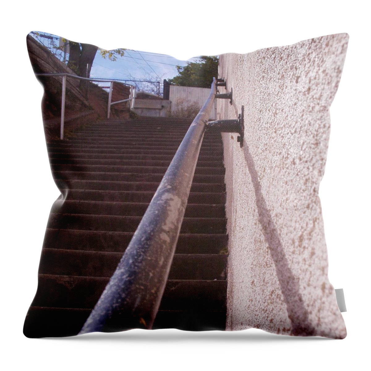 Bisbee Throw Pillow featuring the photograph Stairs by David S Reynolds