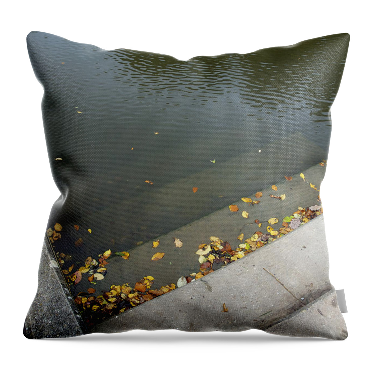 Stair Throw Pillow featuring the photograph Stairs leading into water by Matthias Hauser