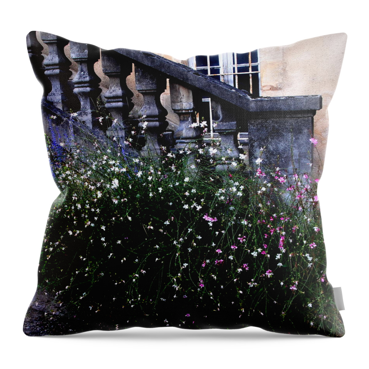 Sarlat Throw Pillow featuring the photograph Stairway in Sarlat France by Jacqueline M Lewis