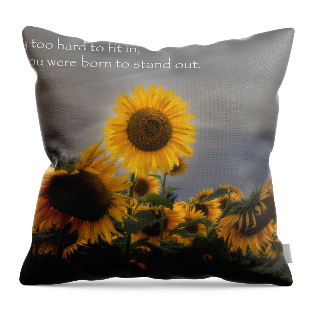 Motivational Throw Pillow featuring the photograph Stand Out by Bill Wakeley