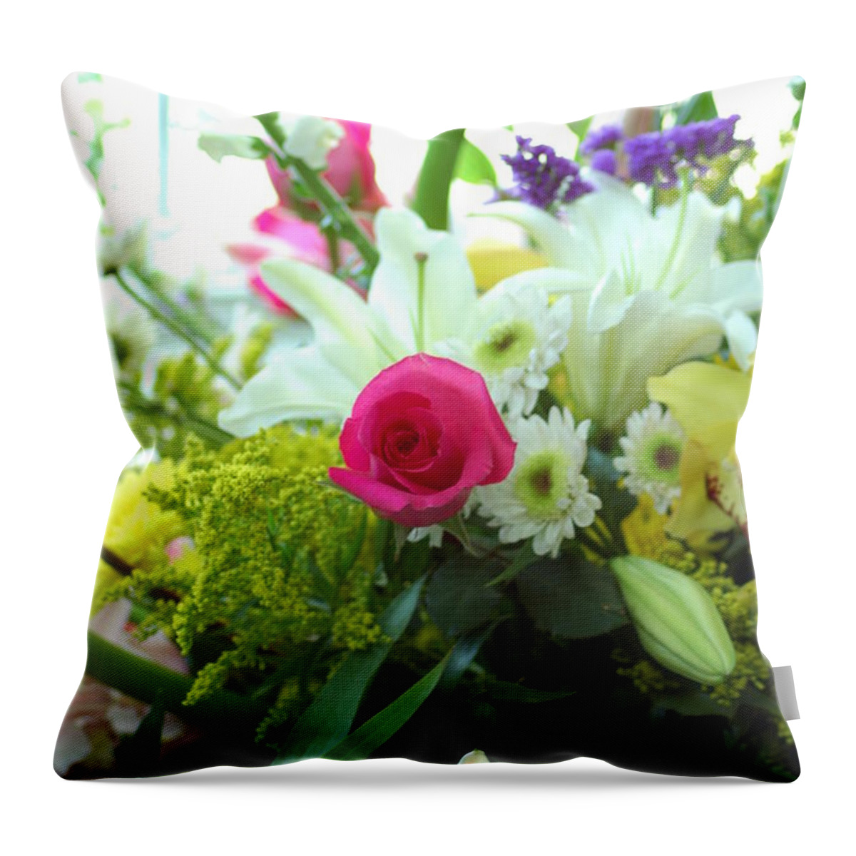 Floral Throw Pillow featuring the photograph Stand Out by M West
