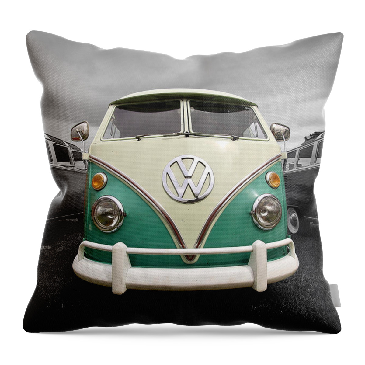 Volkswagen Throw Pillow featuring the photograph Standing Out by Steve McKinzie