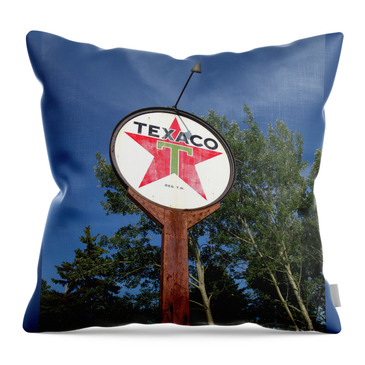 Sign Throw Pillow featuring the photograph Standing Tall by Ann Horn