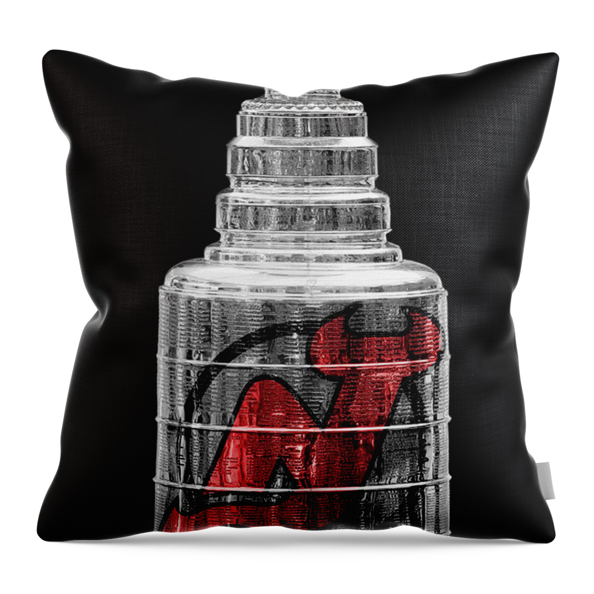 Hockey Throw Pillow featuring the photograph Stanley Cup New Jersey by Andrew Fare