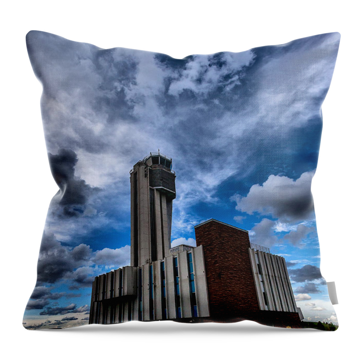 Airports Throw Pillow featuring the photograph Stapleton International Airport by Steven Reed