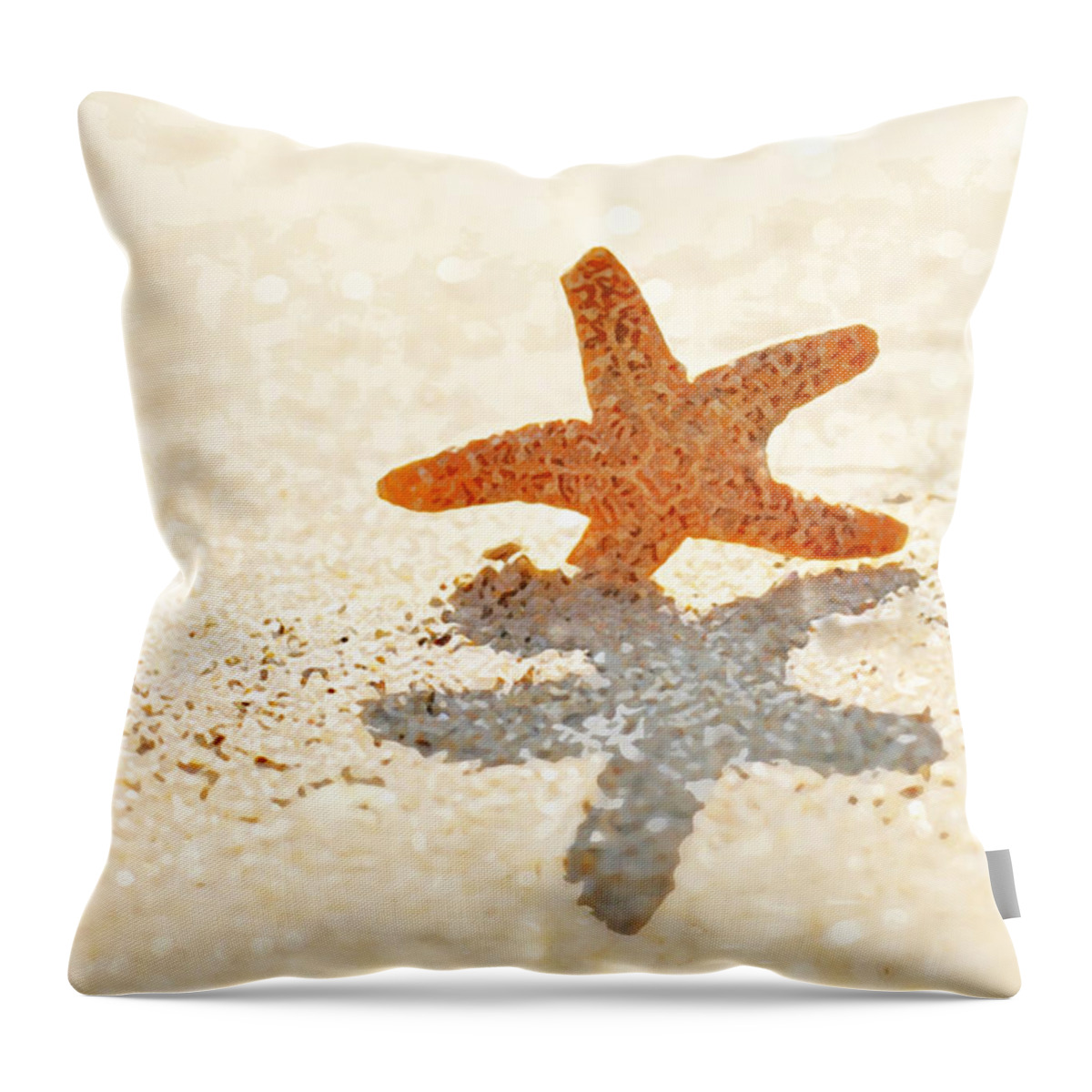 Starfish Throw Pillow featuring the photograph Starfish by Art Block Collections