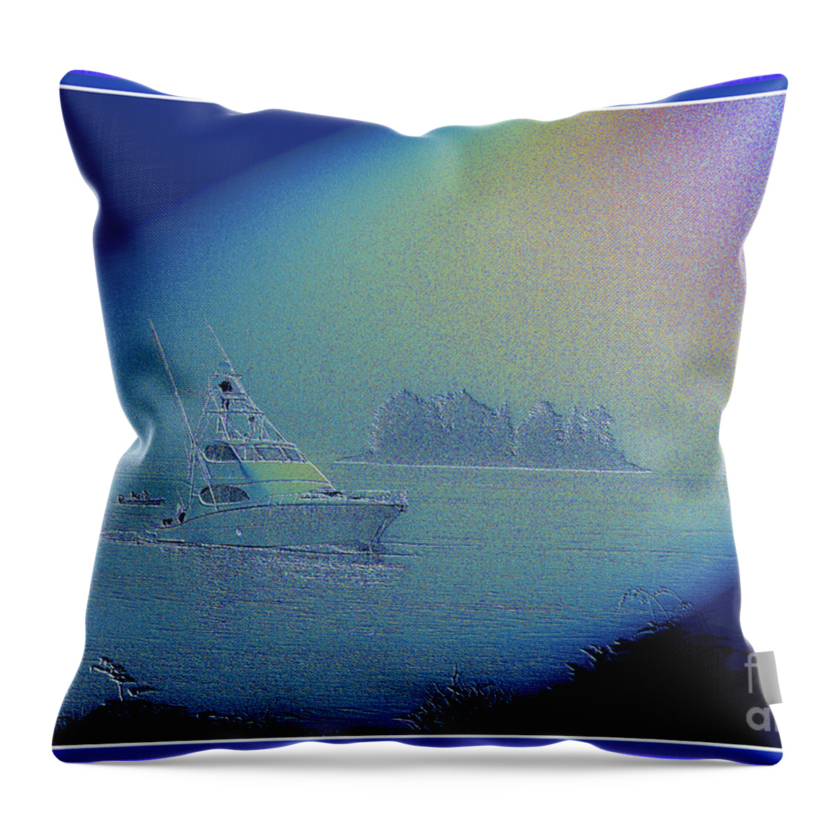 Digital Art Throw Pillow featuring the digital art Starlight Cruising by Victoria Harrington
