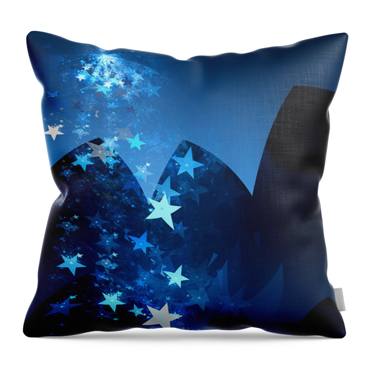 Fractal Throw Pillow featuring the digital art Starry Night by Gary Blackman