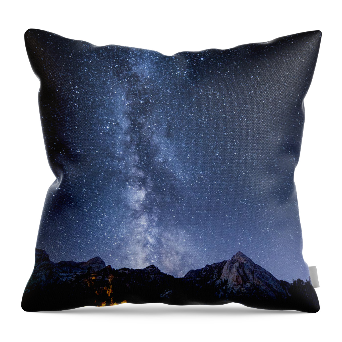 Scenics Throw Pillow featuring the photograph Stars Of Alabama Hills by Mos-photography