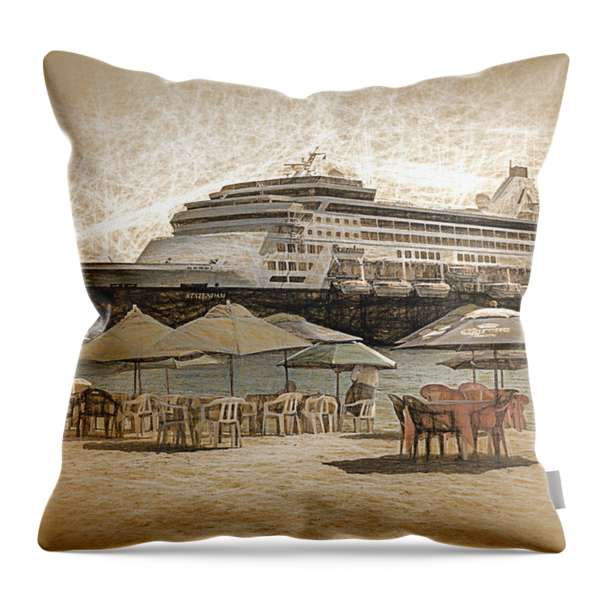 Tourism Throw Pillow featuring the photograph Statendam by Maria Coulson