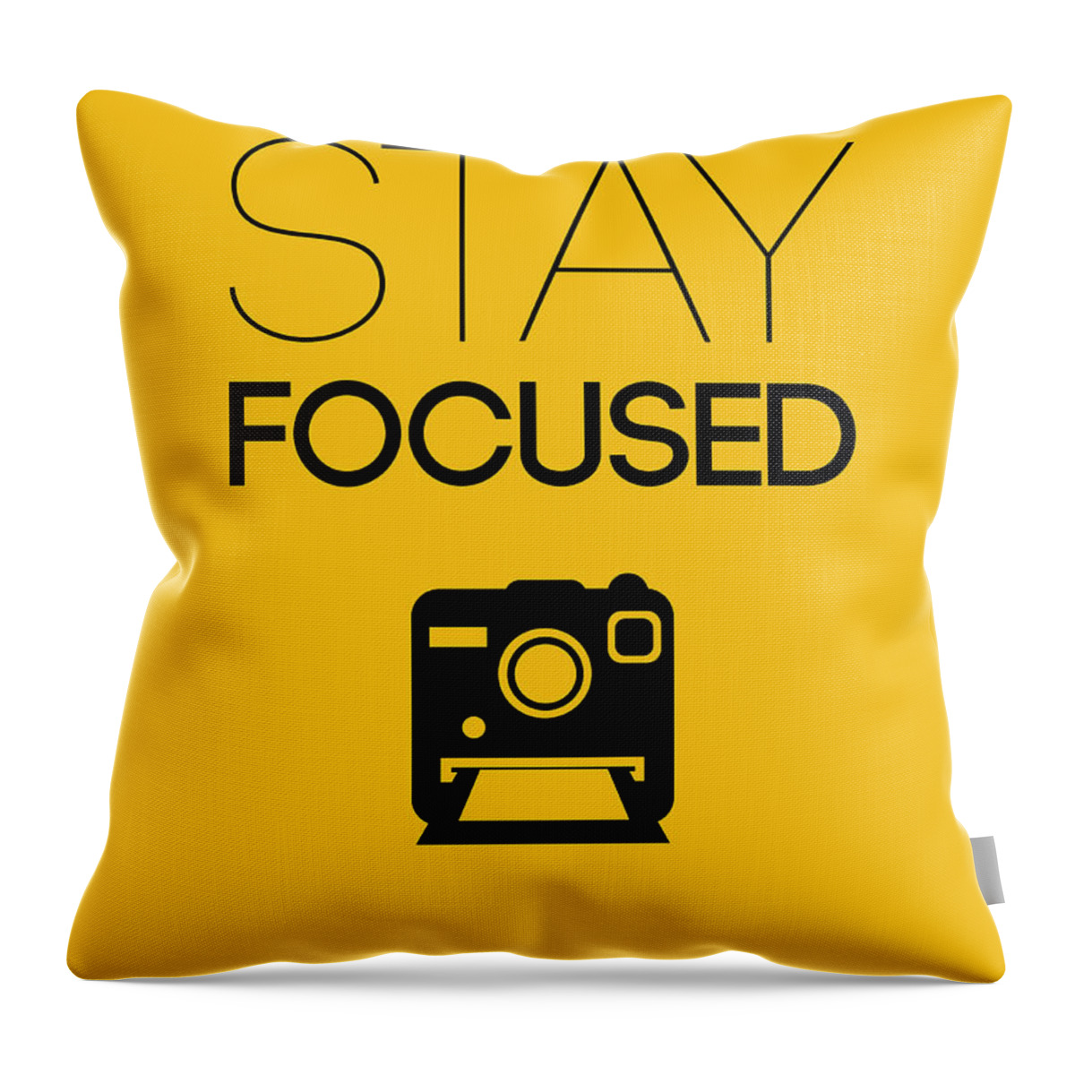 Camera Throw Pillow featuring the digital art Stay Focused Poster 2 by Naxart Studio