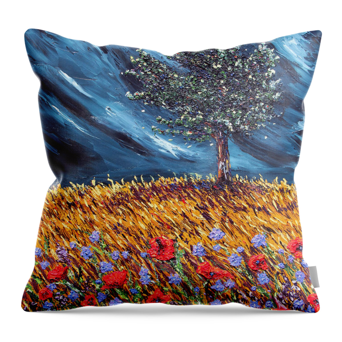 Landscape Throw Pillow featuring the painting Steadfast Love by Meaghan Troup