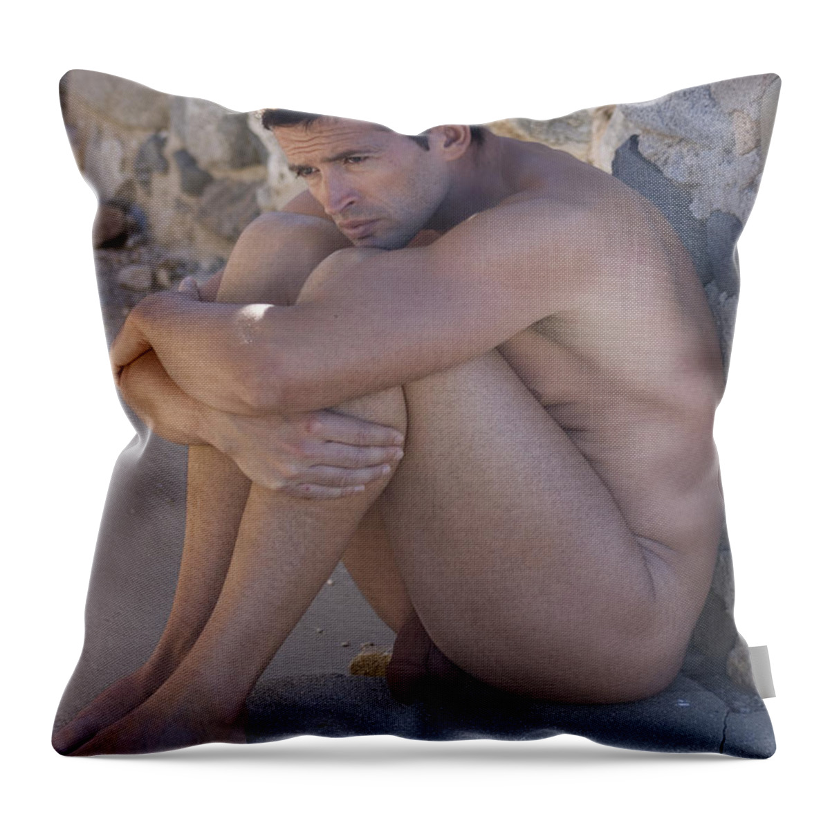 Male Throw Pillow featuring the photograph Stefano M. 3 by Andy Shomock