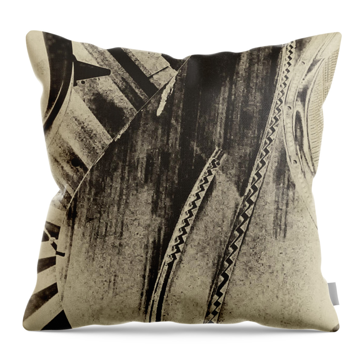 Steinway Piano Throw Pillow featuring the digital art Steinway Piano Inners by Georgianne Giese