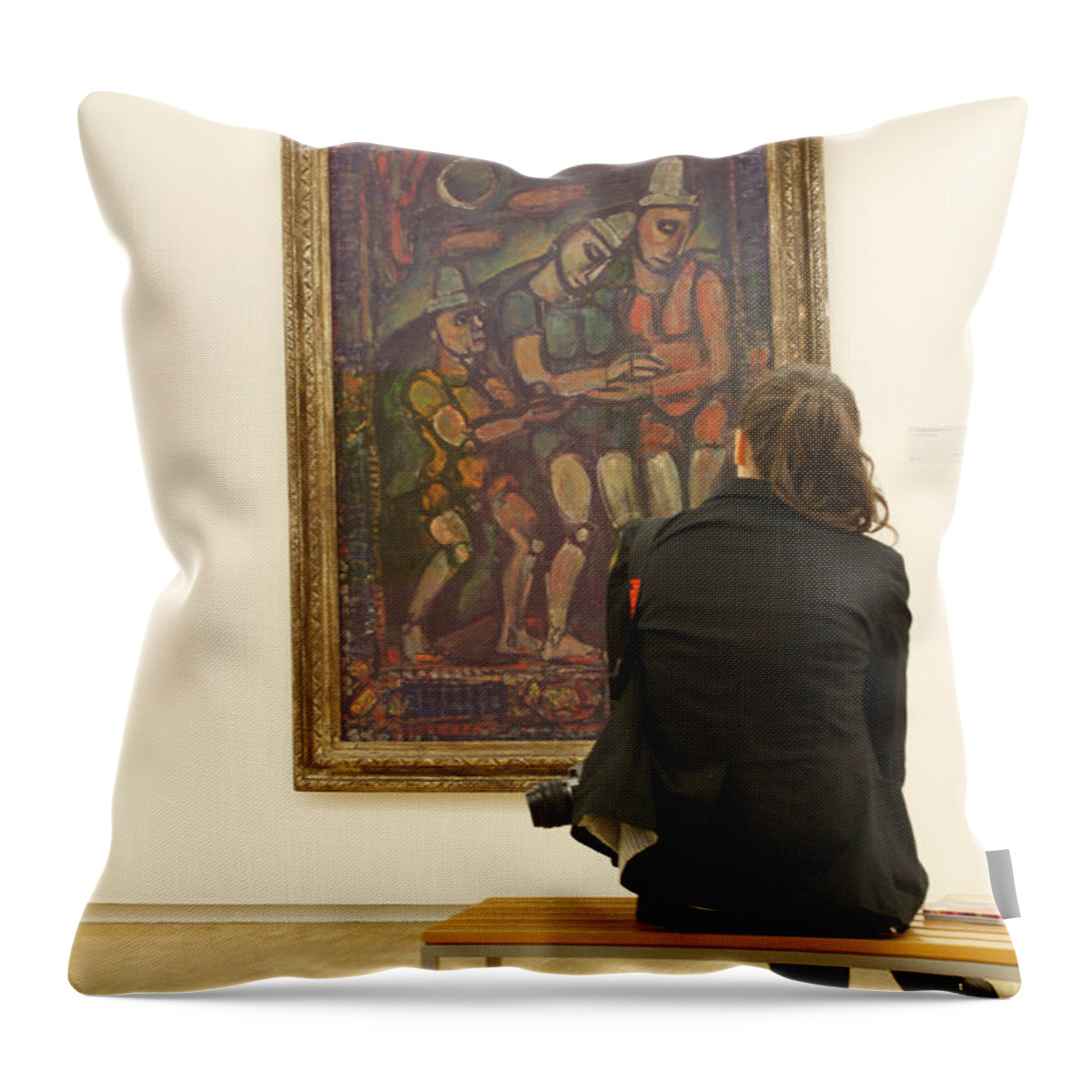 Musee D'orsay Throw Pillow featuring the photograph Stendhal Syndrome by Donato Iannuzzi