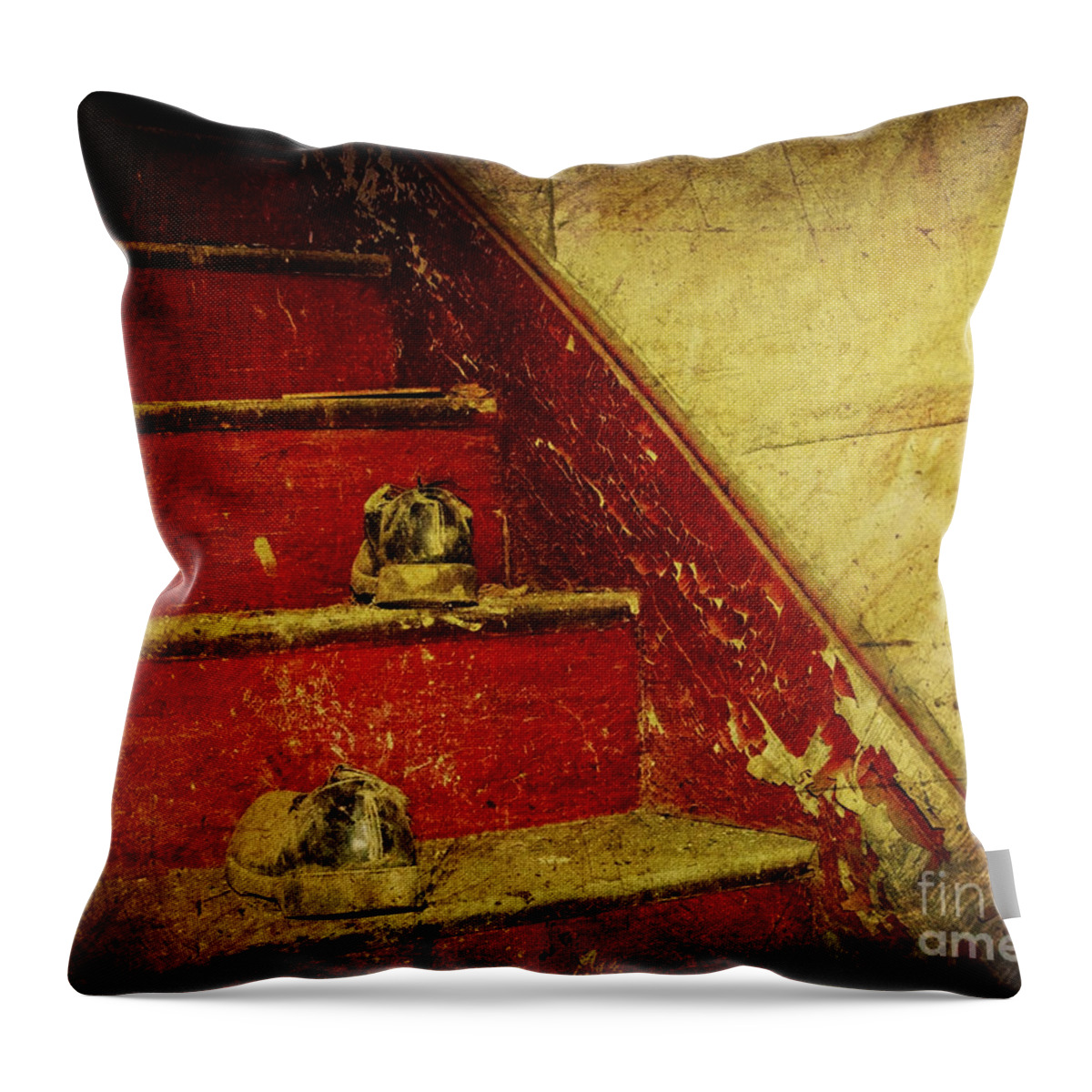 Shoes Throw Pillow featuring the photograph Step Back in Time by Debra Fedchin