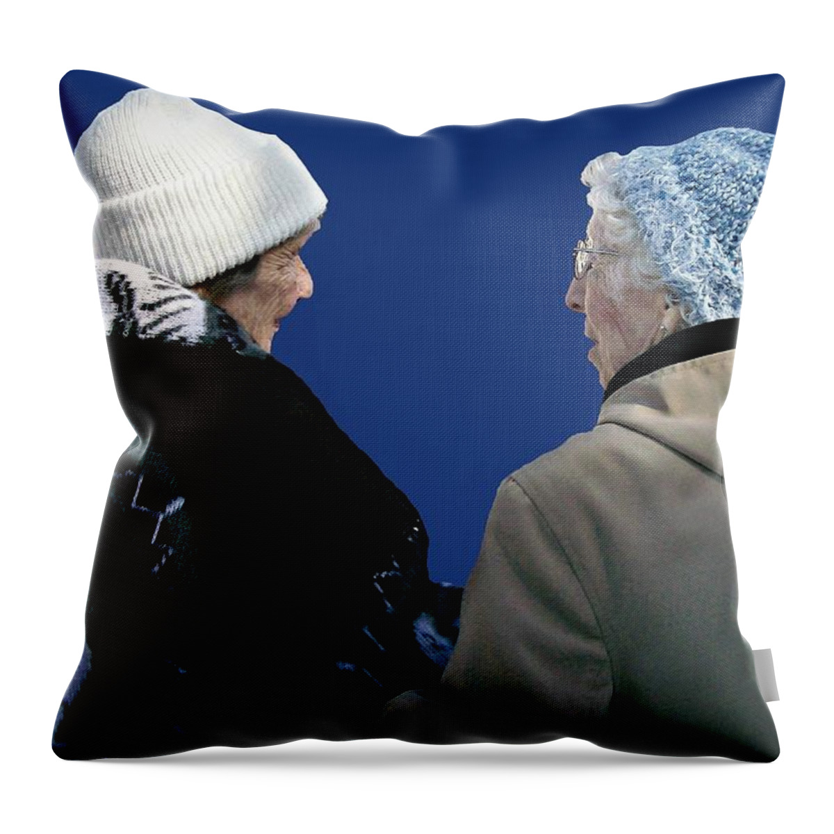 People Throw Pillow featuring the photograph Stepping Out by Barbara S Nickerson
