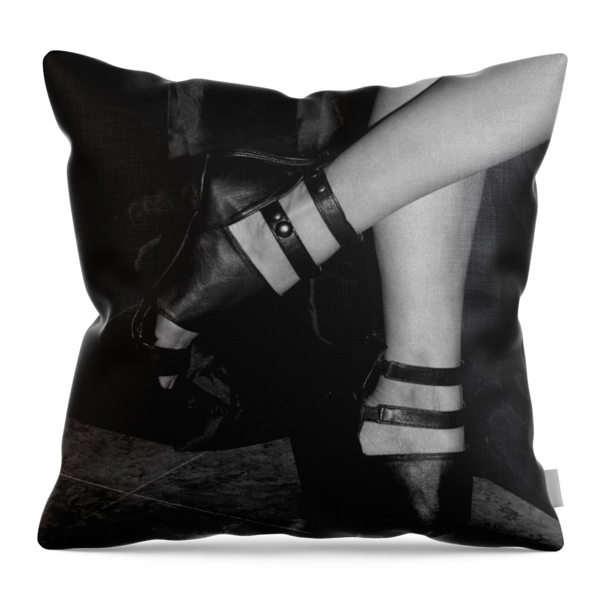 Abstract Throw Pillow featuring the photograph Stepping Out by Ester McGuire
