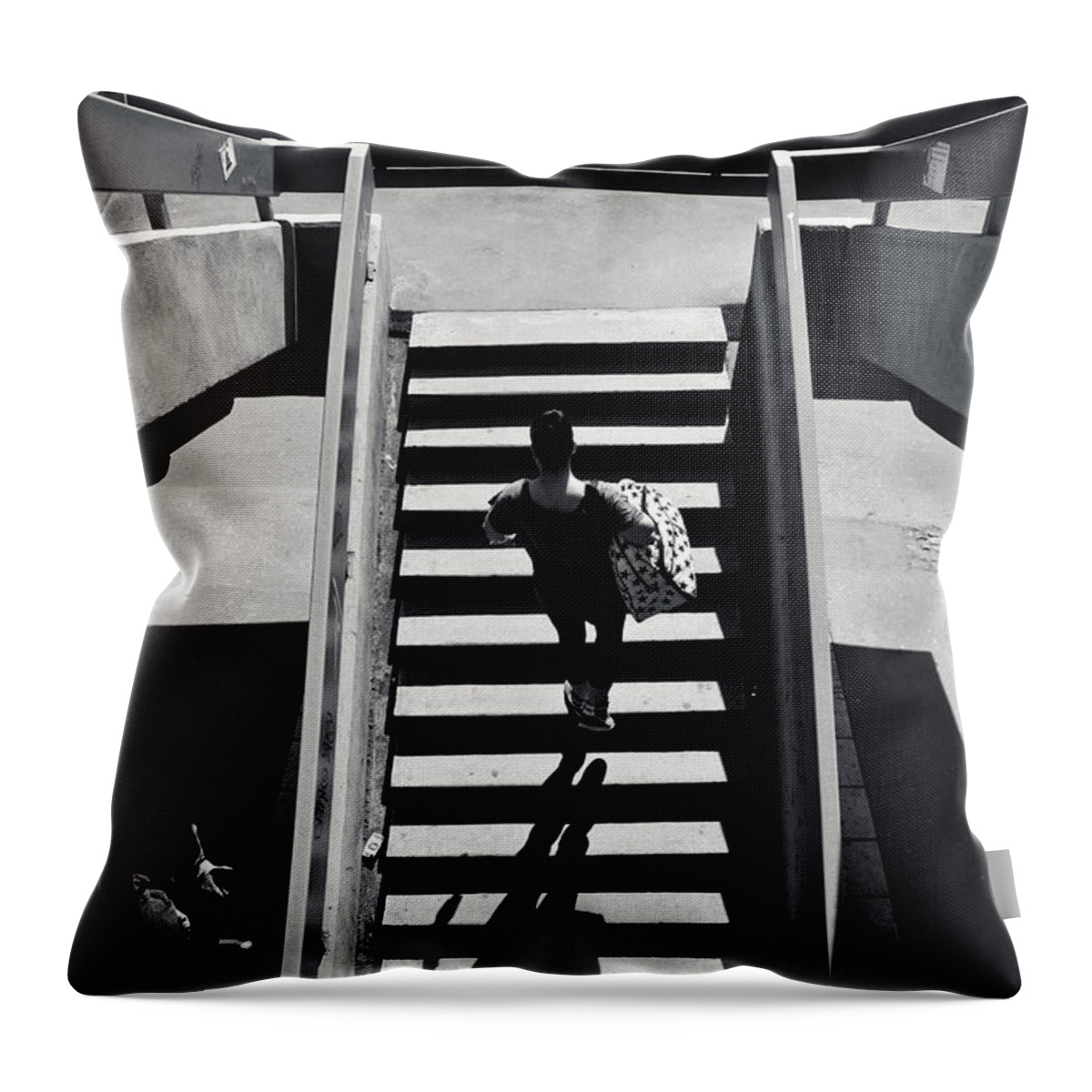 Steps Throw Pillow featuring the photograph Steps by Grebo Gray