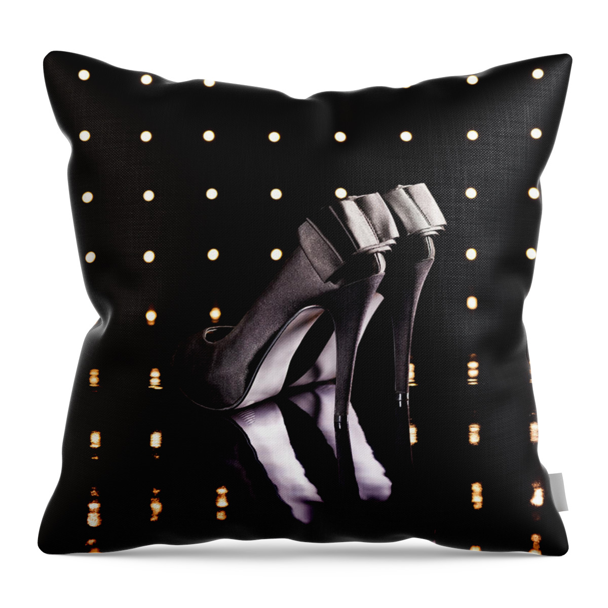 Stiletto-heeled Throw Pillow featuring the photograph Stilettos by U Schade
