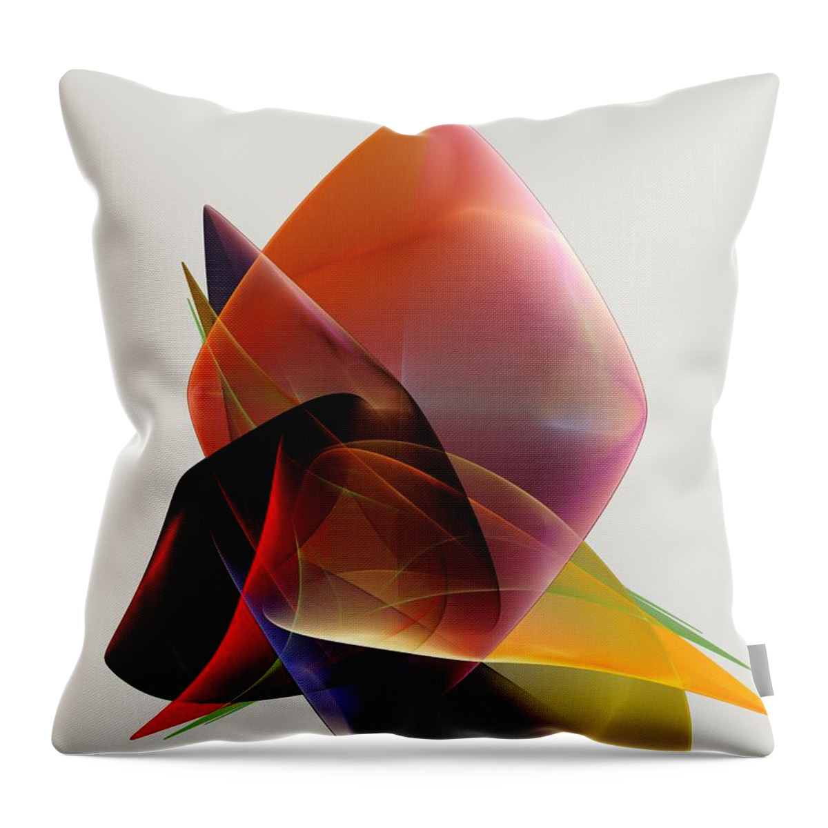 Fine Art Throw Pillow featuring the digital art Still Life Abstract 112013 by David Lane