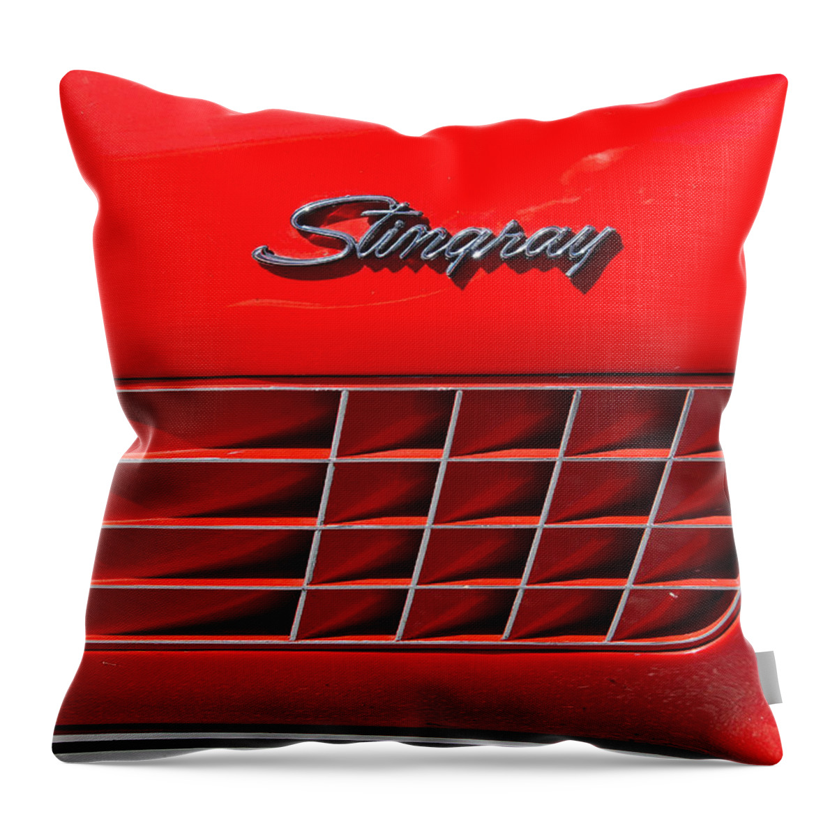 Automotive Details Throw Pillow featuring the photograph Stingray by John Schneider