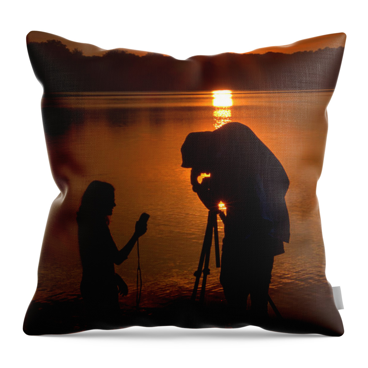 Sunset Throw Pillow featuring the photograph Stolen Moment by ELDavis Photography