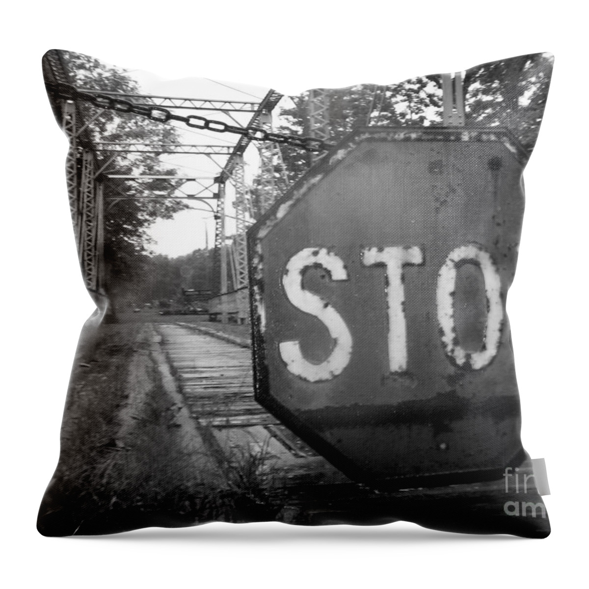 Stop Sign Throw Pillow featuring the photograph Stop Sign by Michael Krek