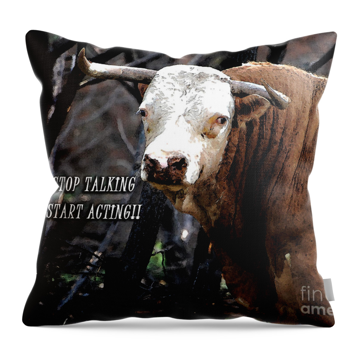 Boy Throw Pillow featuring the photograph Stop Talking by Linda Cox