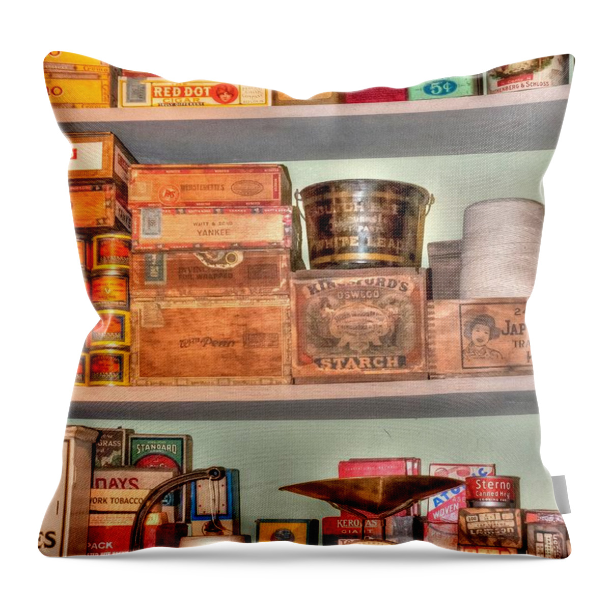 General Store Throw Pillow featuring the photograph Store - General Store by Liane Wright