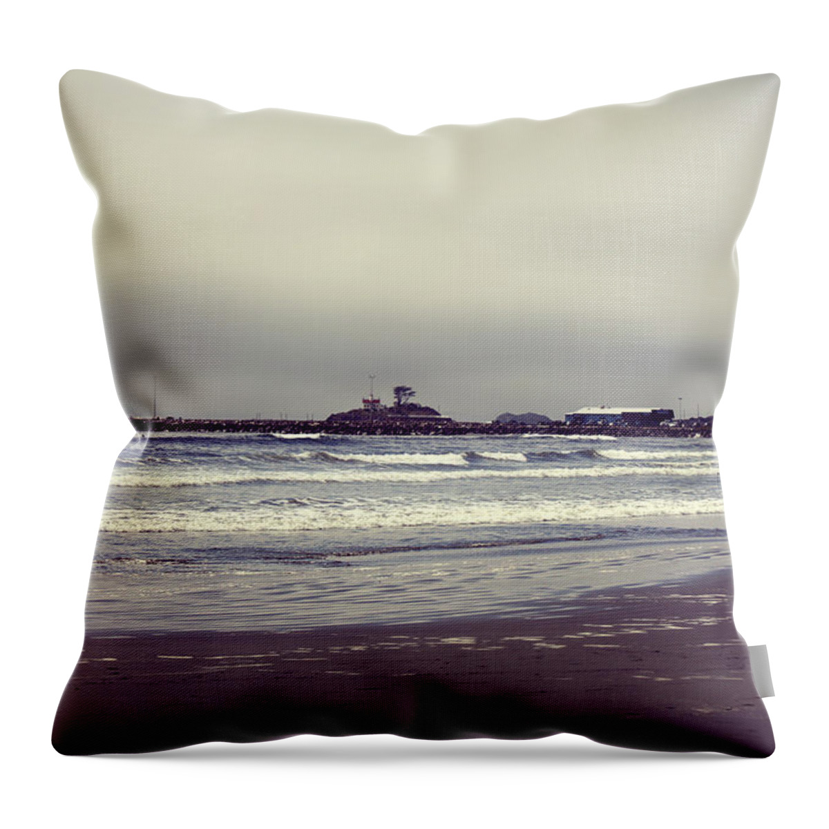 Lighthouse Throw Pillow featuring the photograph Storm Approaching by Melanie Lankford Photography