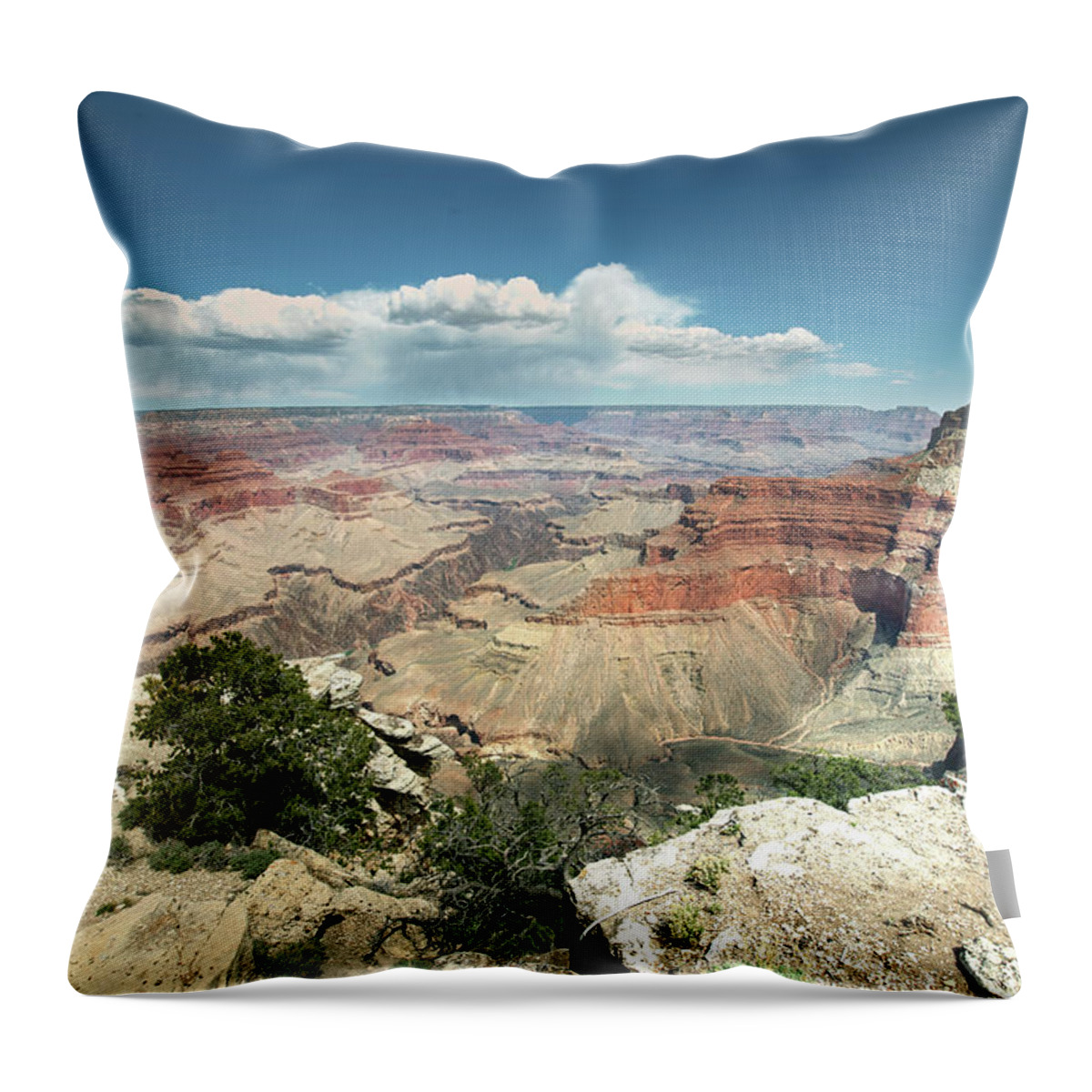 Tranquility Throw Pillow featuring the photograph Storm On The Other Side - Grand Canyon by Gail Shotlander