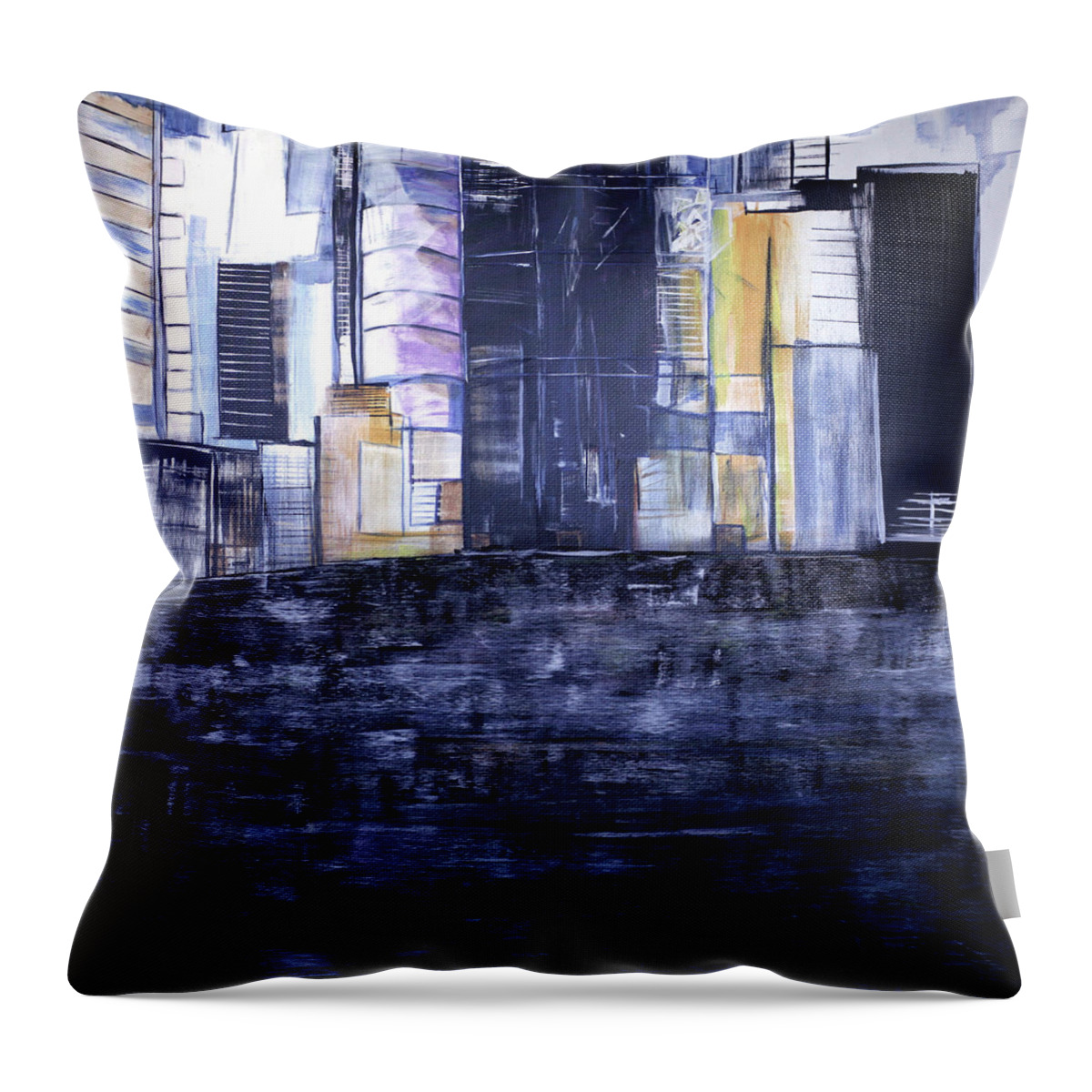 Art Throw Pillow featuring the painting Storm Surge by Jack Diamond