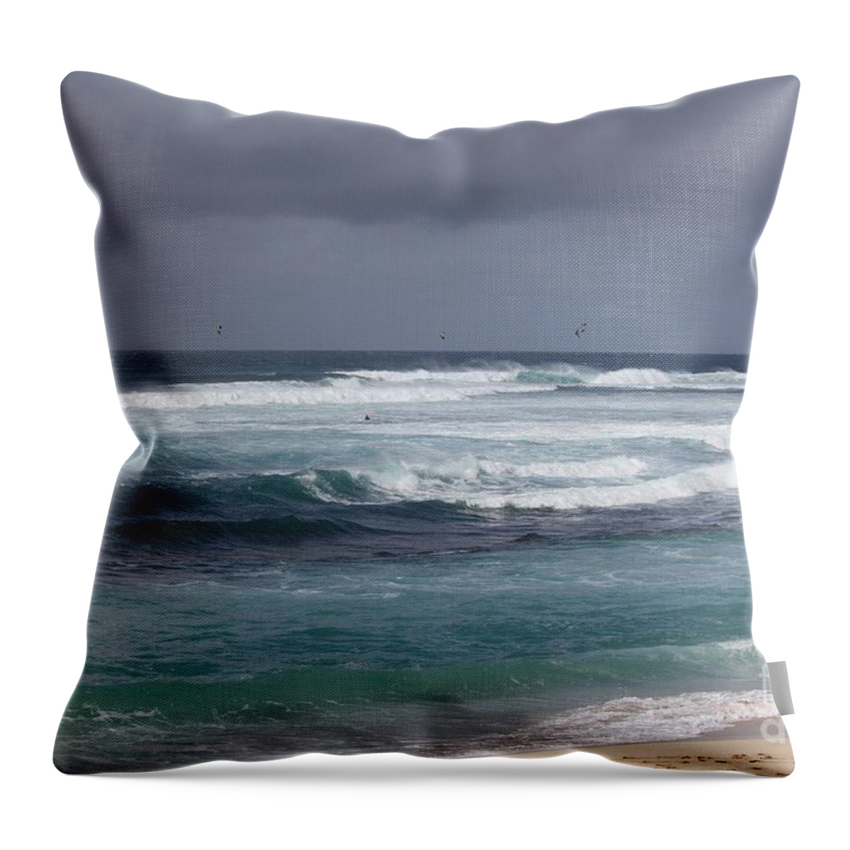 Hawaii Throw Pillow featuring the photograph Storm Warning by Veronica Batterson