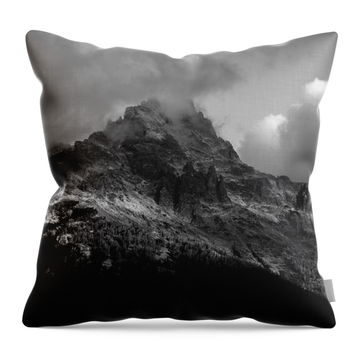 Tetons Throw Pillow featuring the photograph Stormy Peaks by Whispering Peaks Photography