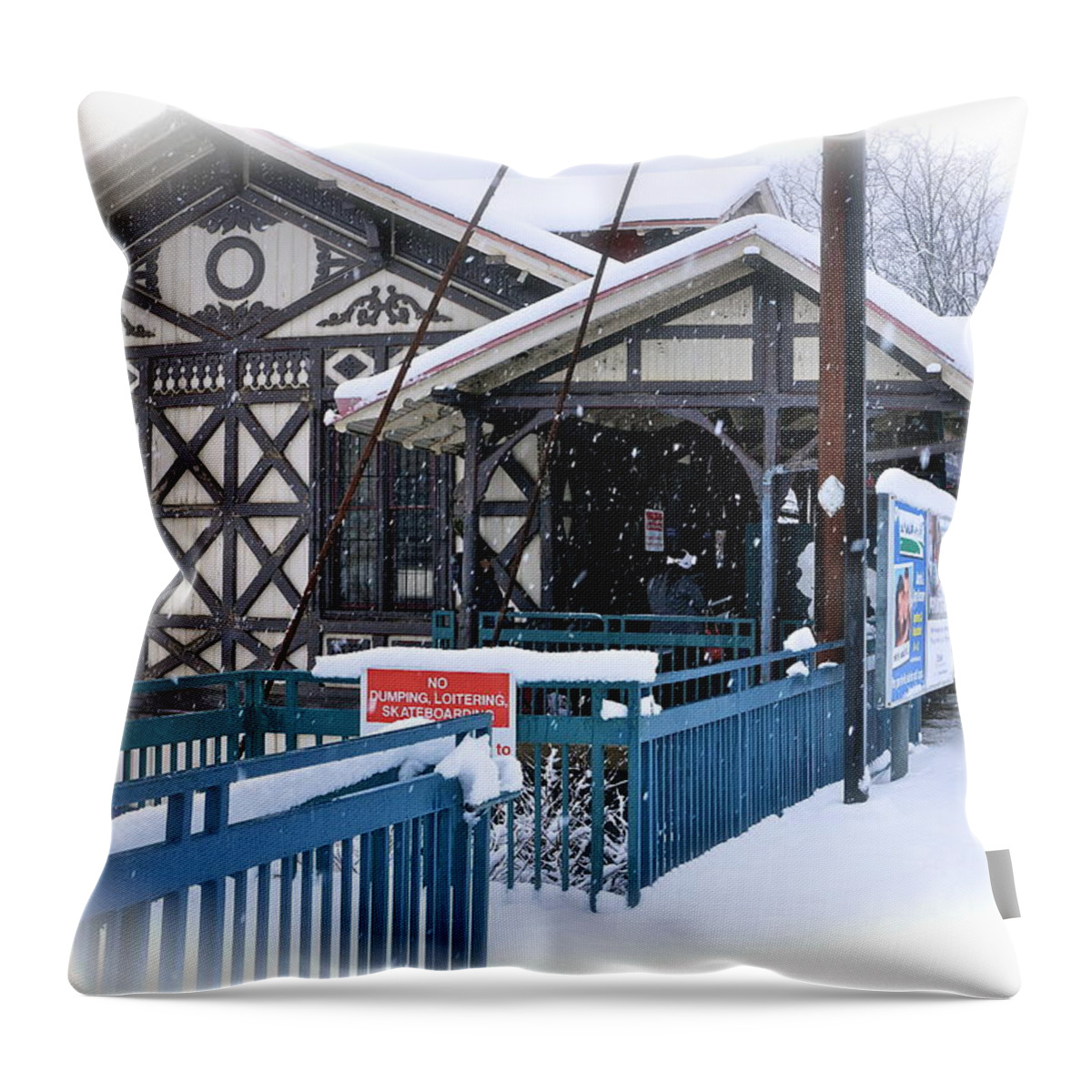 Strafford Station Throw Pillow featuring the photograph Strafford Station by Ira Shander