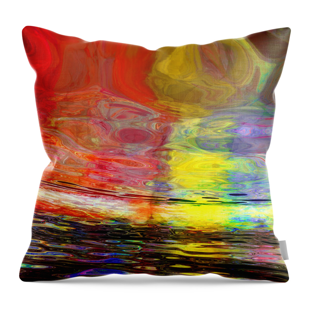 Ocean Throw Pillow featuring the digital art Strange Horizons by Matthew Lindley