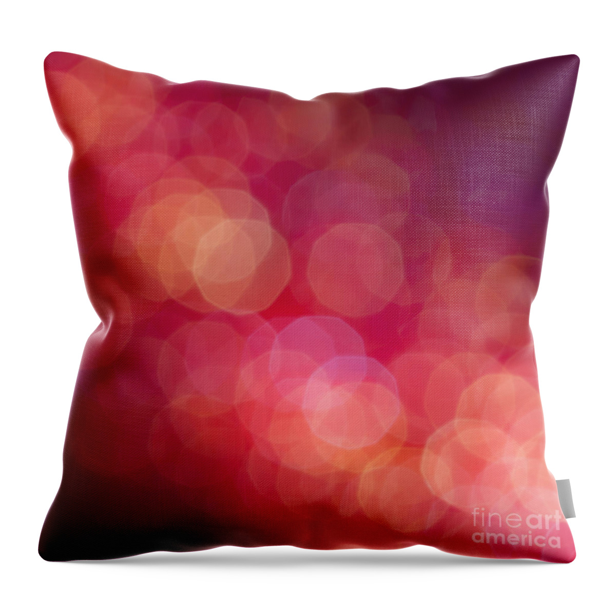 Abstract Throw Pillow featuring the photograph Strawberry Sherbet by Jan Bickerton