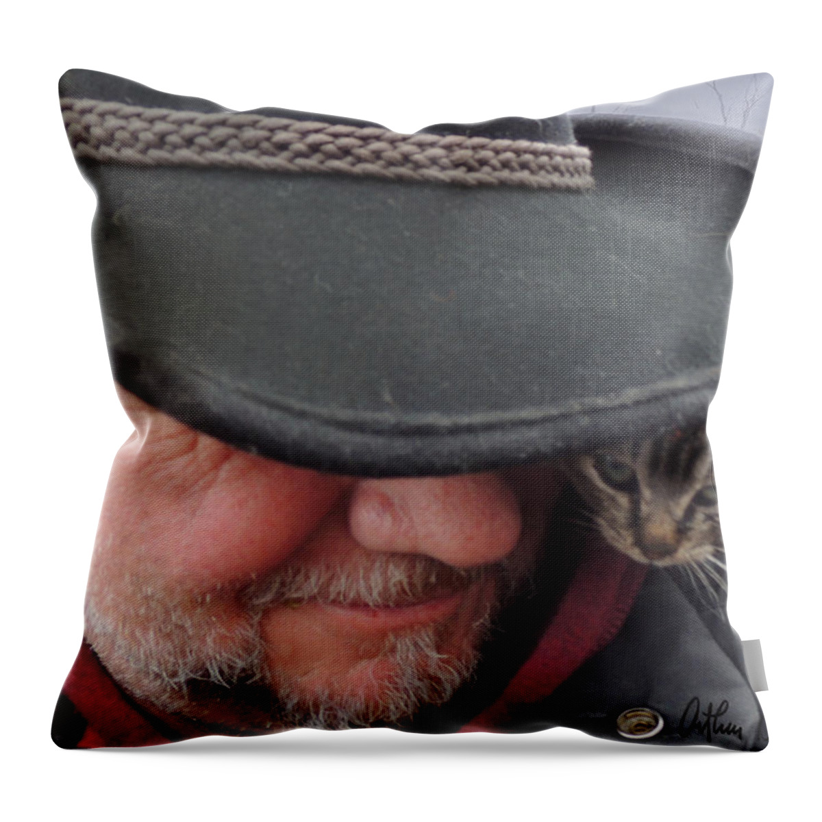 Cat Throw Pillow featuring the photograph Strays by Arthur Barnes