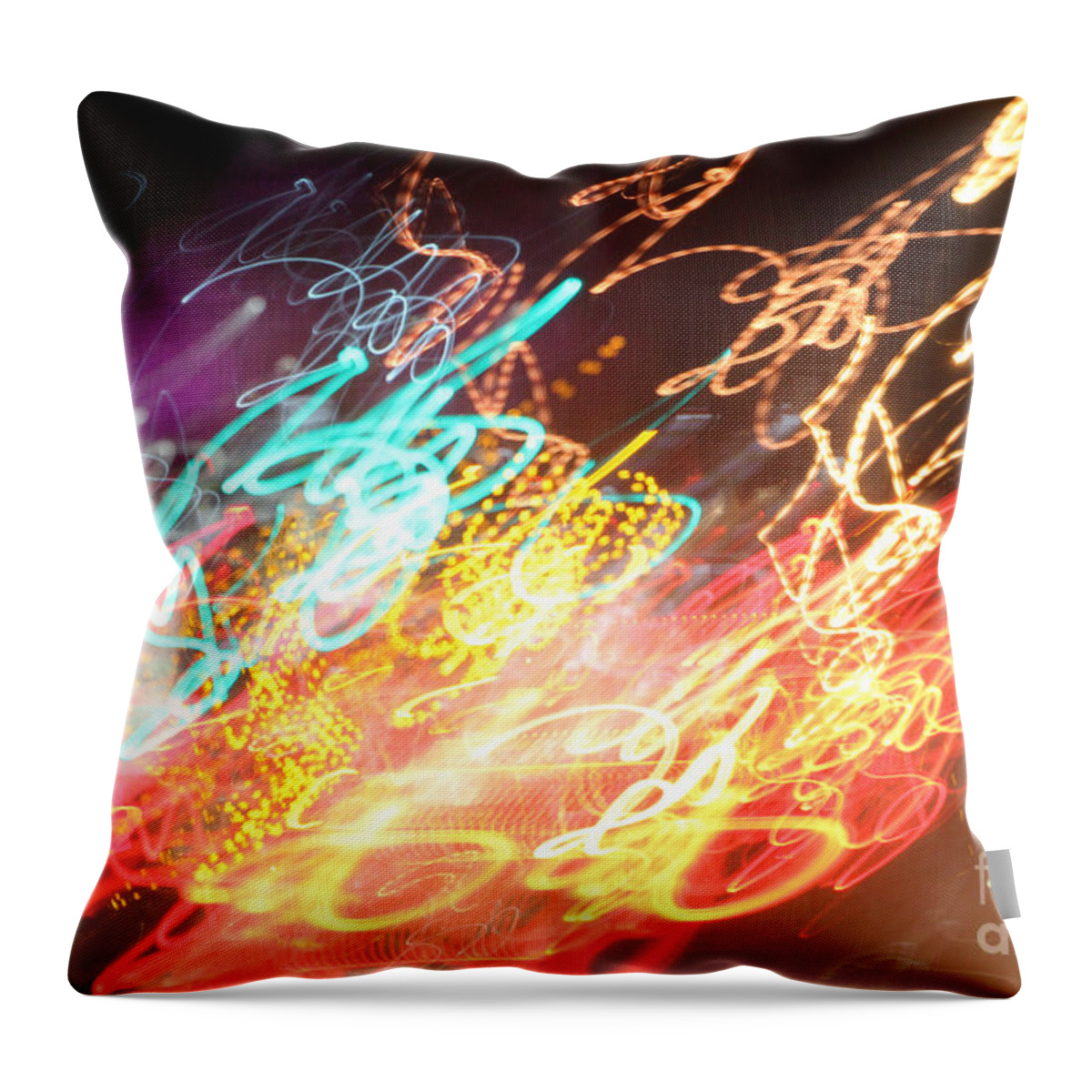 Neon Throw Pillow featuring the photograph Street Art by Creative Solutions RipdNTorn