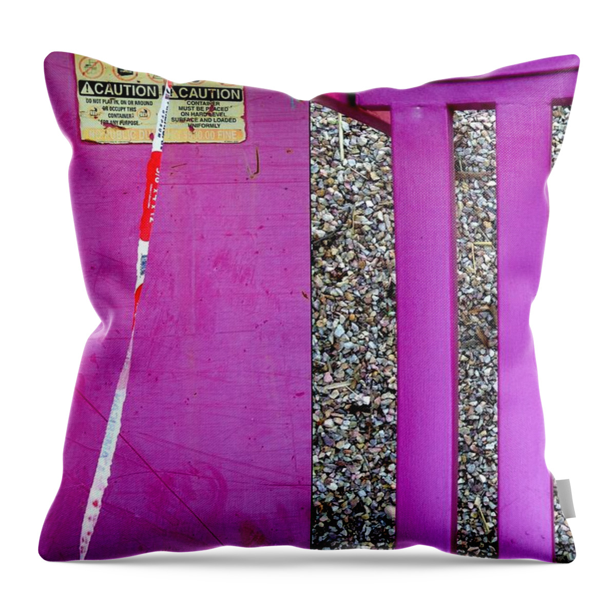  Abstract Throw Pillow featuring the photograph Street Sights 31 by Marlene Burns