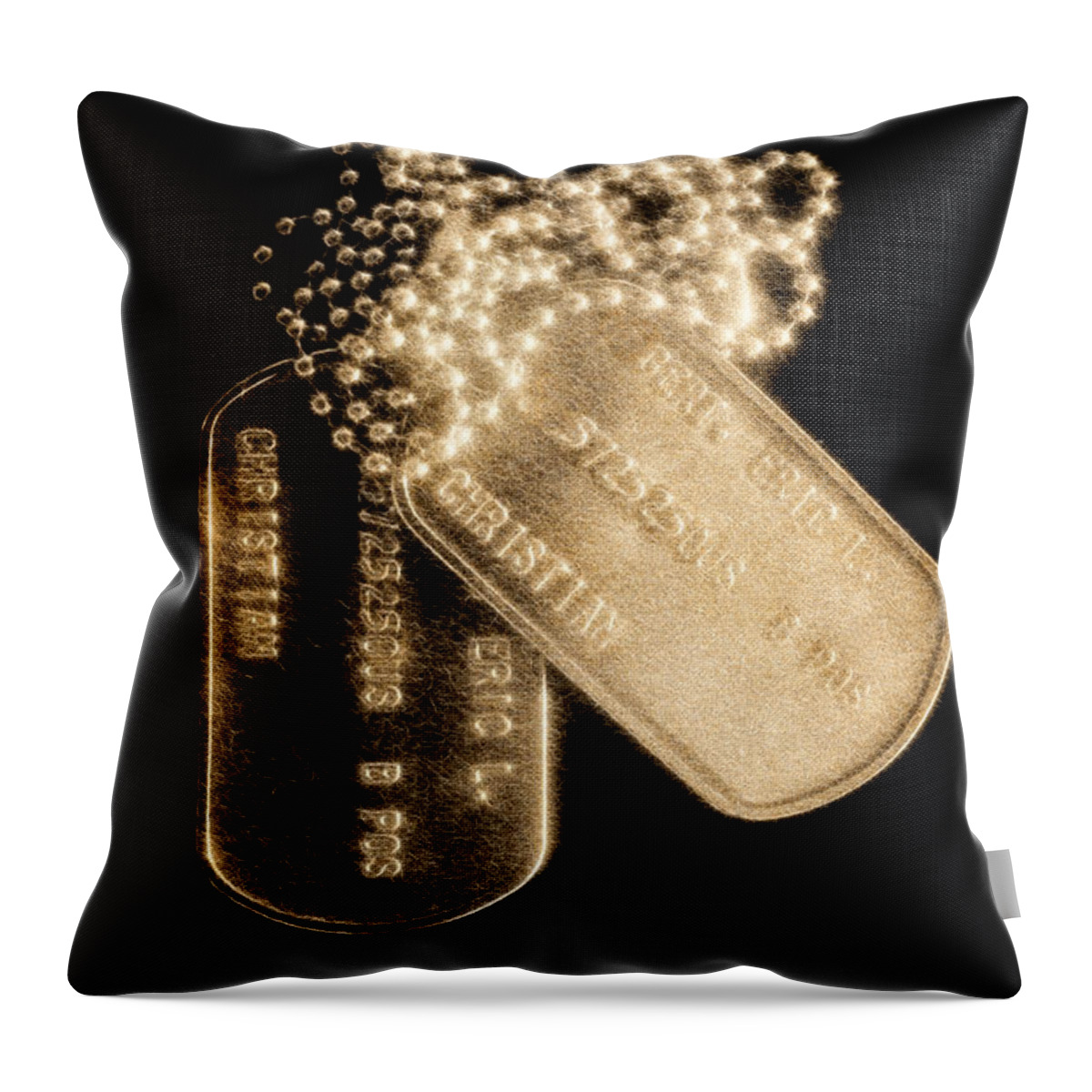 Stripes Of Commitment Throw Pillow featuring the photograph Stripes of commitment Fractal by Weston Westmoreland