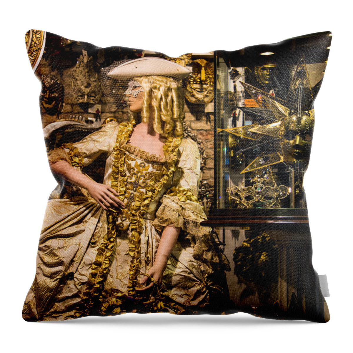 Italy Throw Pillow featuring the photograph Strolling in Venice by Weir Here And There