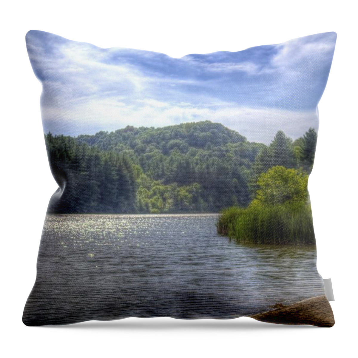 Strouds Throw Pillow featuring the photograph Strouds Lake by Jonny D